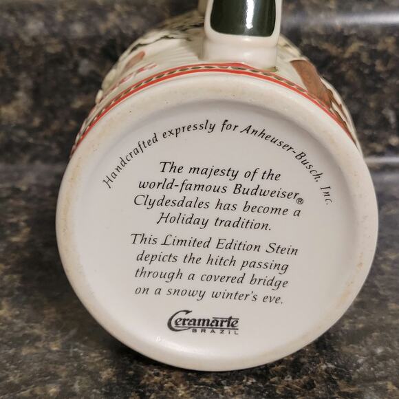 1984 Anheuser Busch Budweiser Holiday Stein Covered Bridge No Box - Picture 5 of 5